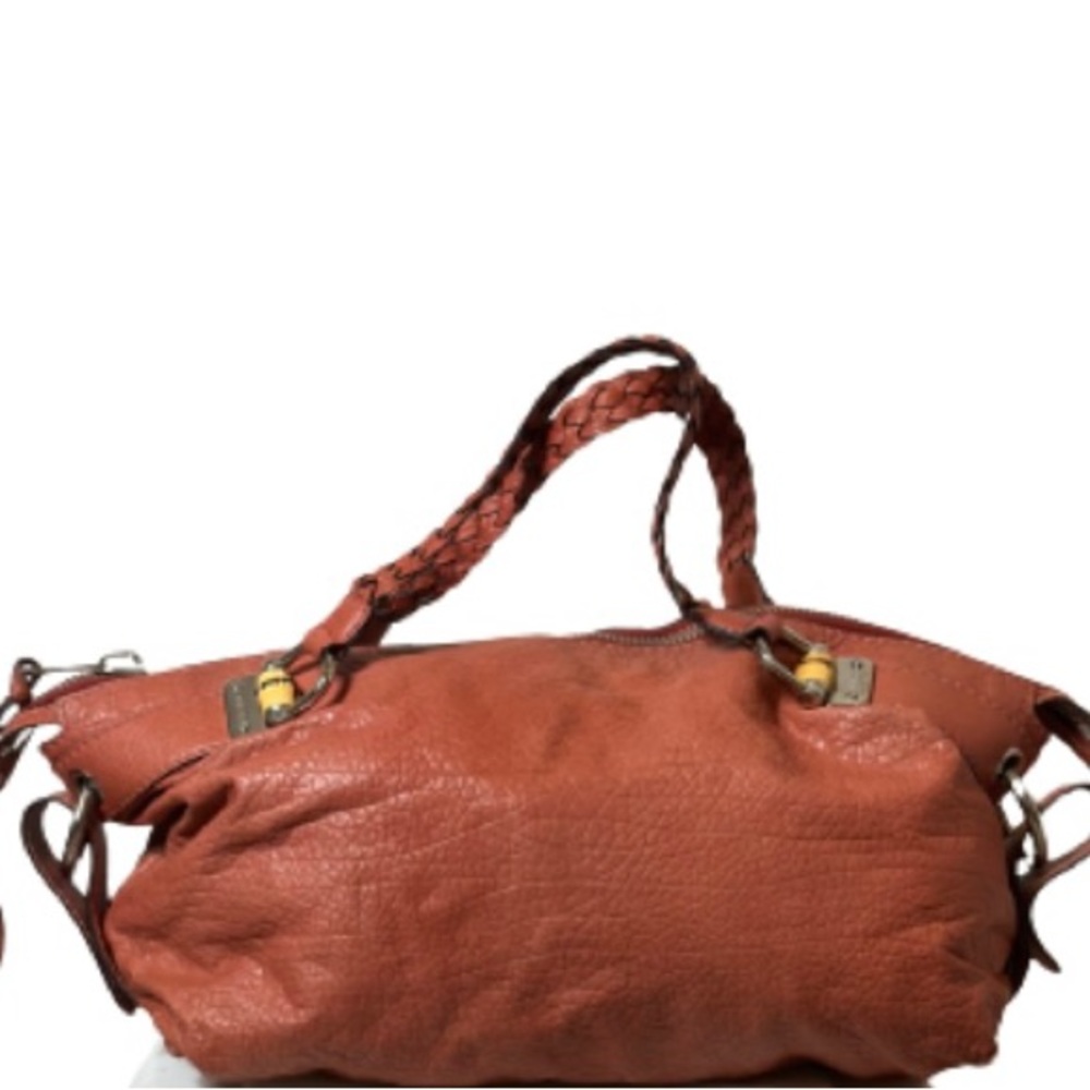 Gucci Leather Hobo Bamboo Bar Shoulder Bag With Braided Straps - Picture 3 of 8